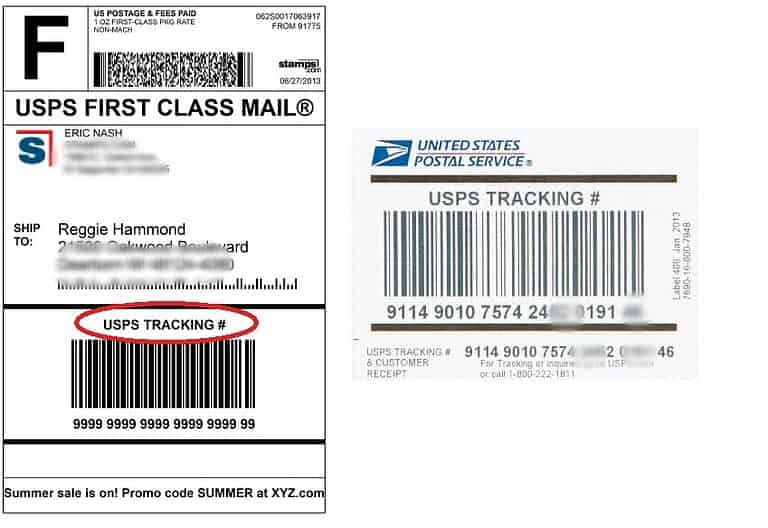 tracking number usps format