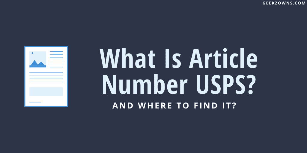 What Is Article Number USPS