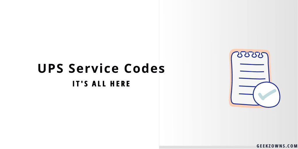 UPS Service Codes