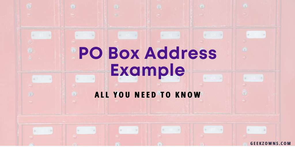 Po Box Address Example
