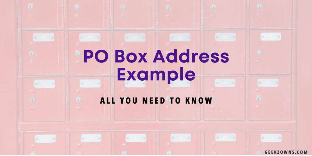 Addressing A Po Box Samples