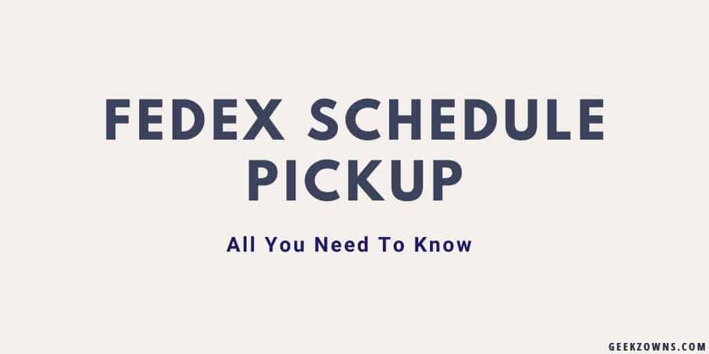 fedex arrange pickup uk